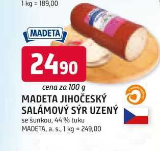 MADETA JIHOČESKÝ SALÁMOVÝ SÝR UZENÝ 100 g