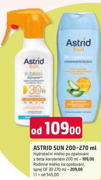Astrid Sun Hydratační mléko po opalování 200ml