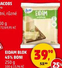 EIDAM BLOK 45% BONI, 250 g 