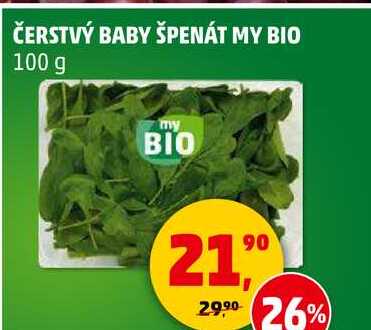 ČERSTVÝ BABY ŠPENÁT MY BIO, 100 g  