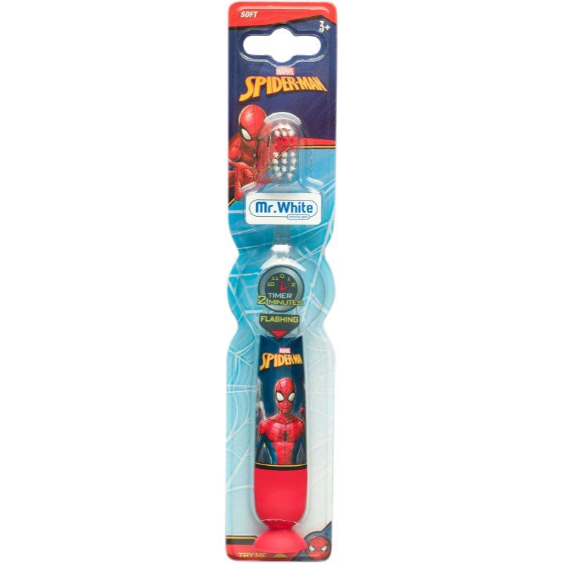 Marvel Spiderman Flashing Toothbrush zubní kartáček soft pro děti 3+ 1 ks