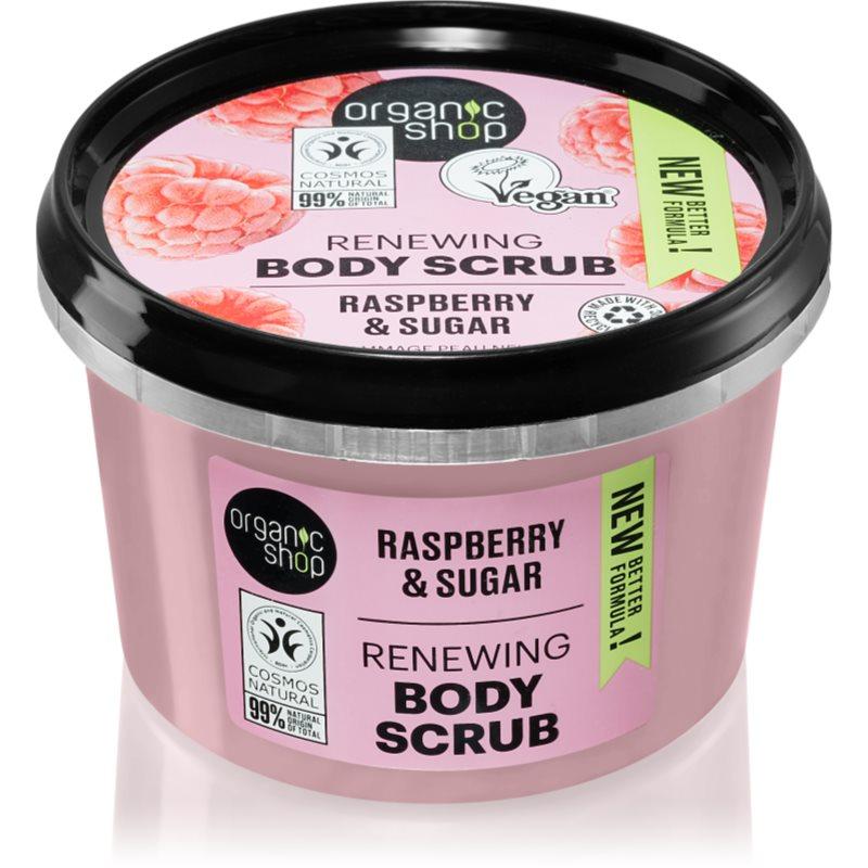Organic Shop Raspberry & Sugar jemný tělový peeling 250 ml