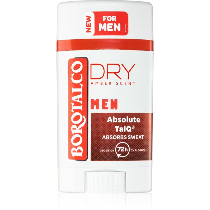Borotalco MEN Dry tuhý deodorant 72h pro muže Amber Scent 40 ml