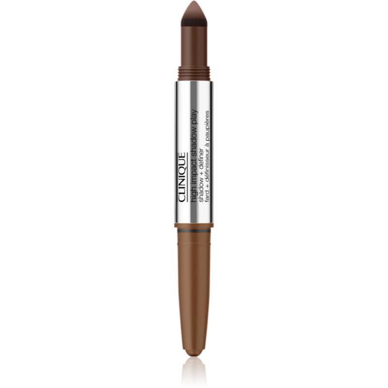 Clinique High Impact Shadow Play™ Shadow & Definer oční stíny v tužce duo odstín Rum + Cola 1,9 g