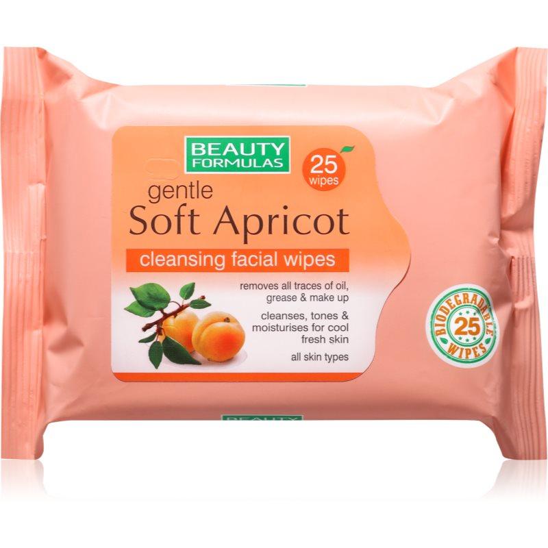 Beauty Formulas Apricot vlhčené čisticí ubrousky 25 ks