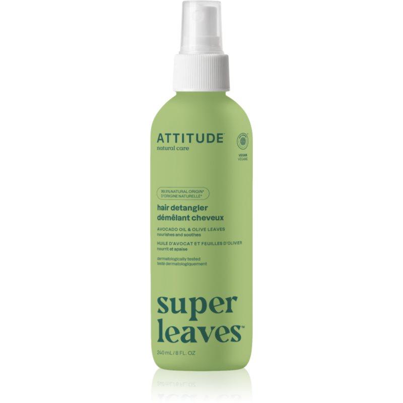 Attitude Super Leaves Avocado Oil & Olive Leaves sprej pro snadné rozčesání vlasů pro normální až suché vlasy 240 ml
