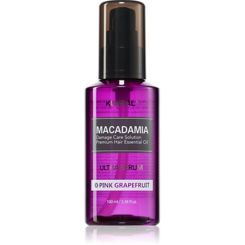 KUNDAL Macadamia Ultra Serum Pink Grapefruit regenerační olejové sérum pro poškozené vlasy 100 ml