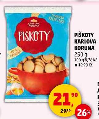 PIŠKOTY KARLOVA KORUNA, 250 g