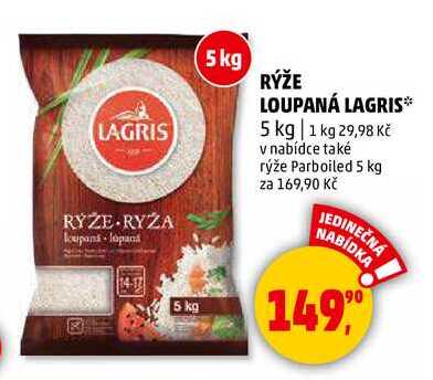 RÝŽE LOUPANÁ LAGRIS, 5 kg  