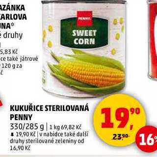 KUKUŘICE STERILOVANÁ PENNY, 330/285 g 