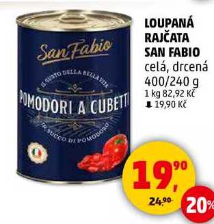 LOUPANÁ RAJČATA SAN FABIO celá, drcená, 400/240 g 