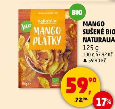 MANGO SUŠENÉ BIO NATURALIA, 125 g  