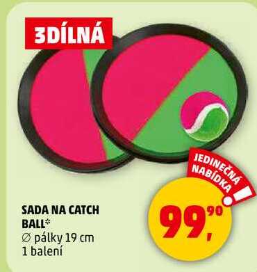 SADA NA CATCH BALL pálky 19 cm, 1 balení 
