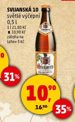 SVIJANSKÁ 10 světlé výčepní, 0,5 l