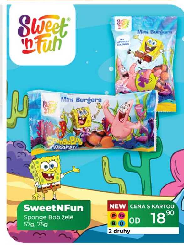 SweetNFun Sponge Bob želé 57g