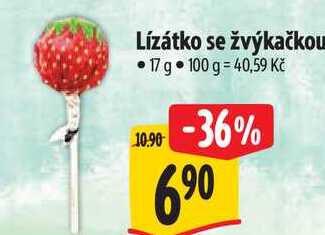 Lízátko se žvýkačkou, 17 g