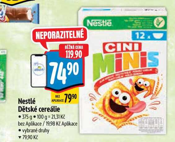 Nestlé Dětské cereálie, 375 g