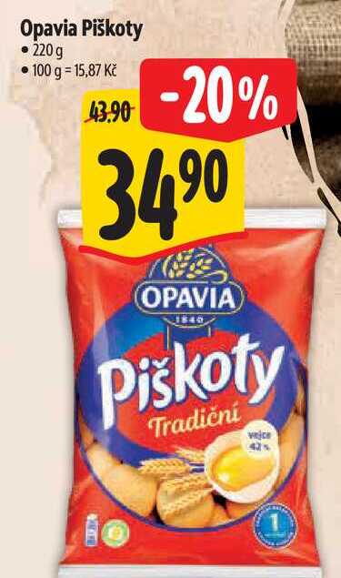Opavia Piškoty, 220 g