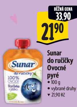 Sunar do ručičky Ovocné pyré, 100 g 