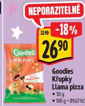 Goodies Křupky Llama pizza, 30 g 