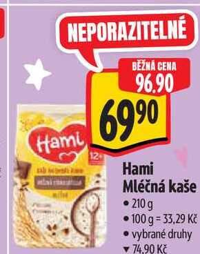 Hami Mléčná kaše, 210 g