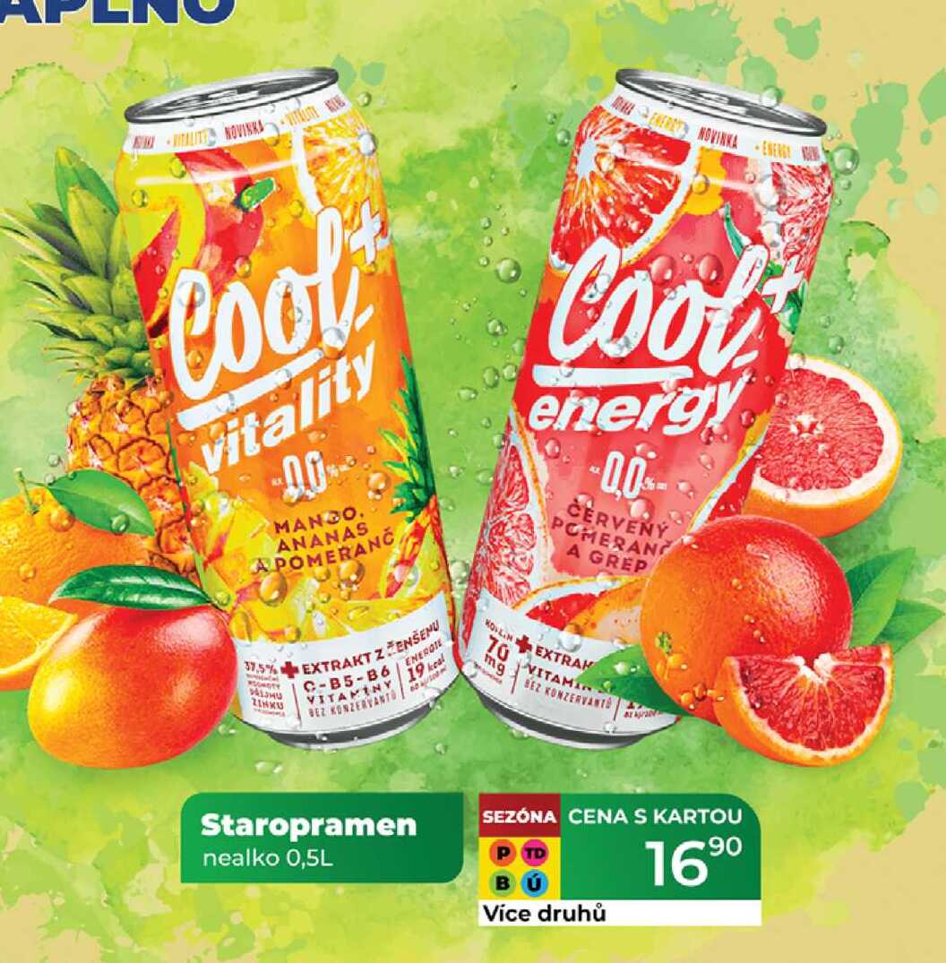 Staropramen Cool energy 0,0% nealko 0,5L 