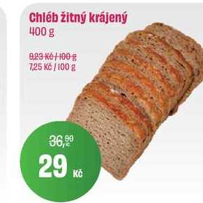 Chléb žitný krájený 400 g 
