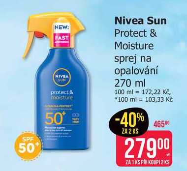 Nivea Sun Protect & Moisture sprej na opalování 270 ml