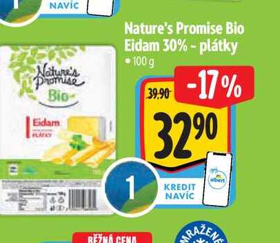   Nature's Promise Bio Eidam 30% plátky 