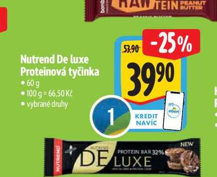 Nutrend De luxe Proteinová tyčinka 60g  