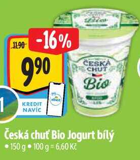 Česká chuť Bio Jogurt bílý, 150 g