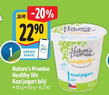 Nature's Promise Healthy life Kozí jogurt bílý, 150 g 