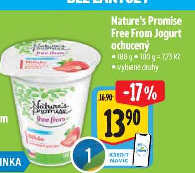 Nature's Promise Free From Jogurt ochucený, 180 g