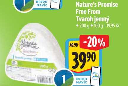 Nature's Promise Free From Tvaroh jemný, 200 g