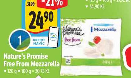 Nature's Promise Free From Mozzarella, 120 g 