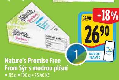 Nature's Promise Free From Sýr s modrou plísní, 115 g 