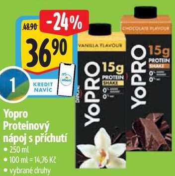 Yopro Proteinový nápoj s příchutí, 250 ml 
