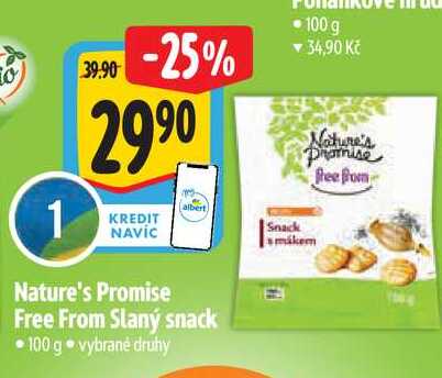   Nature's Promise Free From Slaný snack 100 g  