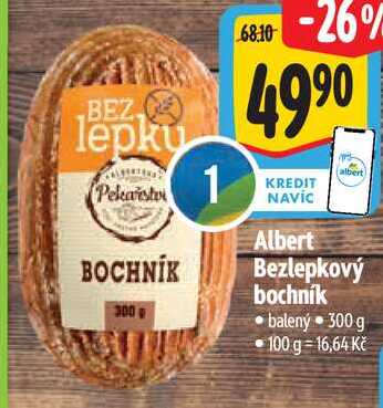 Albert Bezlepkový bochník, 300 g