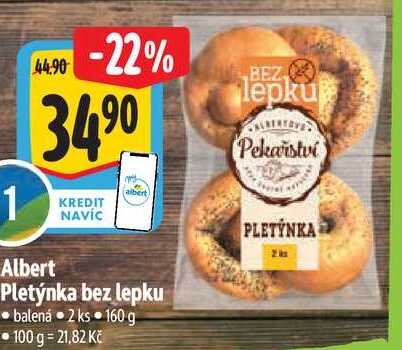 Albert Pletýnka bez lepku, 160 g