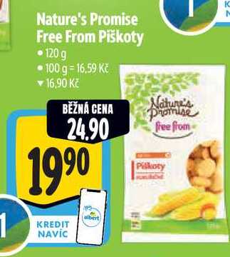  Nature's Promise Free From Piškoty 120 g  