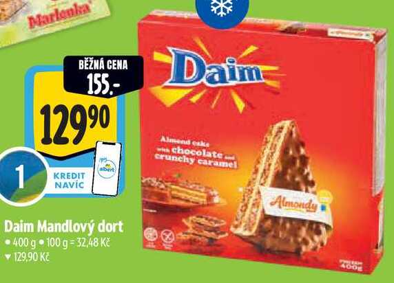 Daim Mandlový dort, 400 g