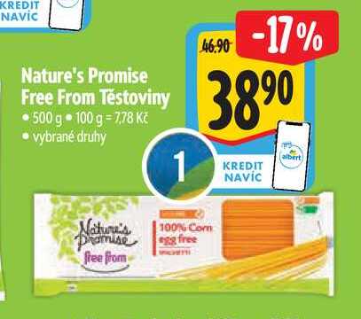  Nature's Promise Free From Těstoviny 500 g 