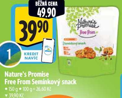 Nature's Promise Free From Semínkový snack, 150 g 