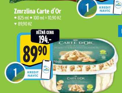 Zmrzlina Carte d'Or  825 ml  