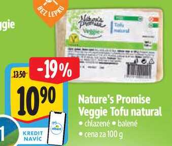 Nature's Promise Veggie Tofu natural, cena za 100 g 