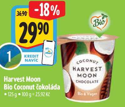 Harvest Moon Bio Coconut čokoláda, 125 g 