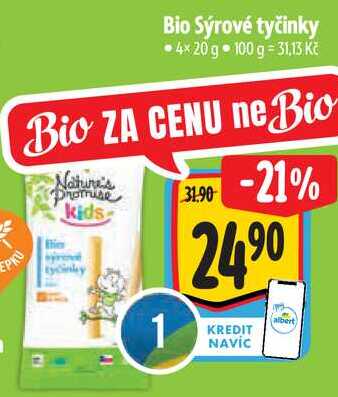 Bio Sýrové tyčinky, 4x 20 g 