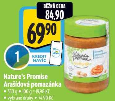 Nature's Promise Arašídová pomazánka, 350 g