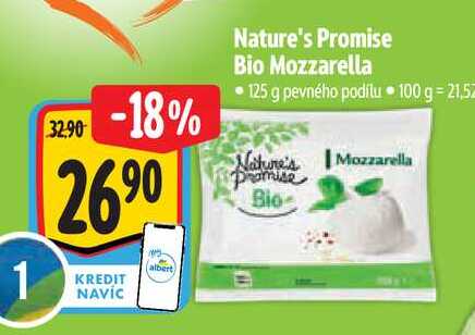   Nature's Promise Bio Mozzarella  125 g 